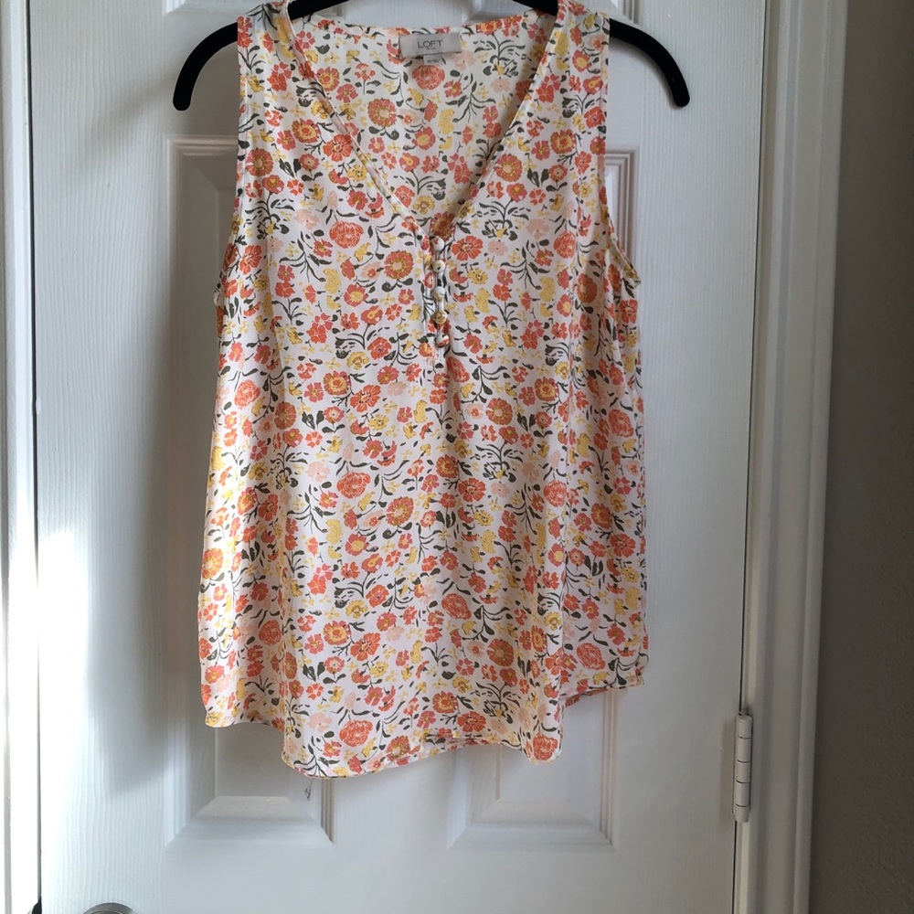 Loft Floral Tank Blouse